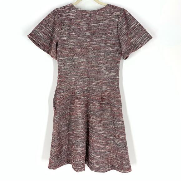 Ann Taylor LOFT Women's Size 0 Tweed Dress Pink Black - Picture 2 of 8